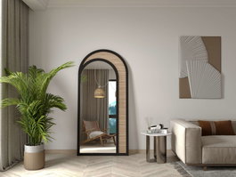 Hanah Home Espejo Cheval Negro 80x170 cm
